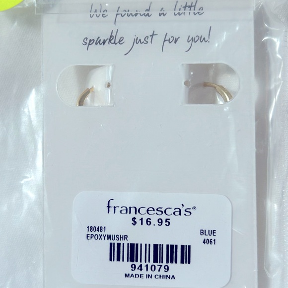 Saylor Mushroom Huggie Hoop Earrings - Picture 5 of 5